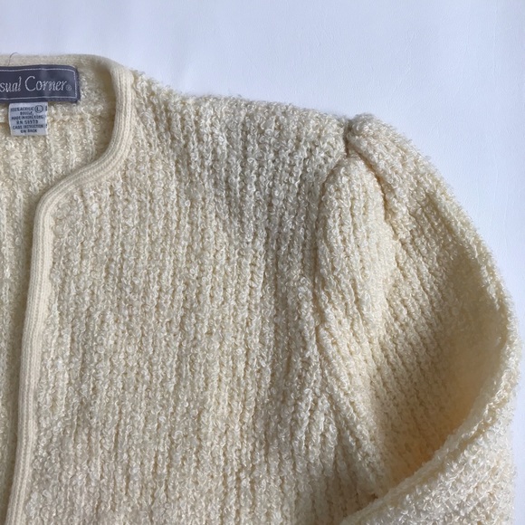 Vintage Casual Corner Cream Cardigan L - Picture 3 of 5
